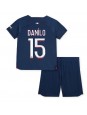 Paris Saint-Germain Danilo Pereira #15 Domácí dres pro děti 2023-24 Krátký Rukáv (+ trenýrky)